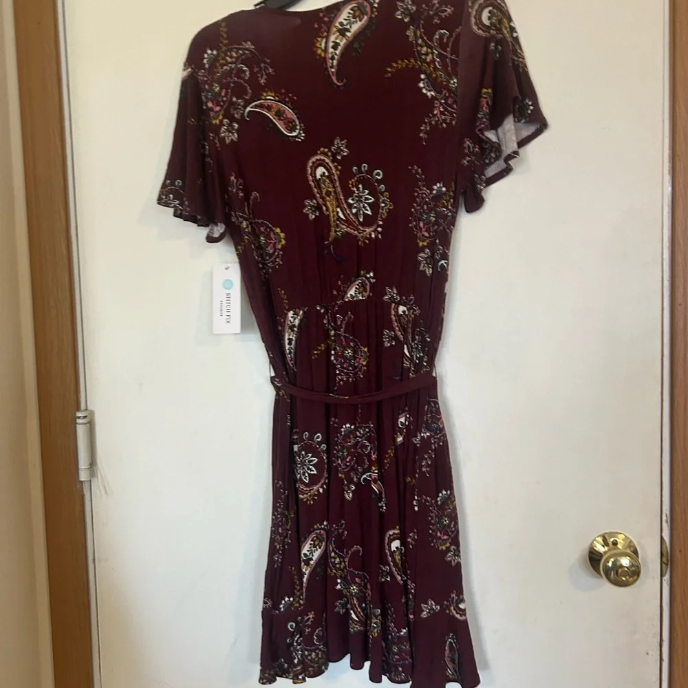 Stitch Fix Exclusive Large Nine Britton Floral Paisley Wrap Dress